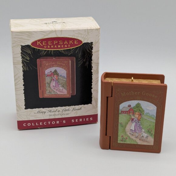 Hallmark Keepsake Mary Had a Little Lamb 1996 NEW 4th in the Mother Goose Series - Picture 2 of 12